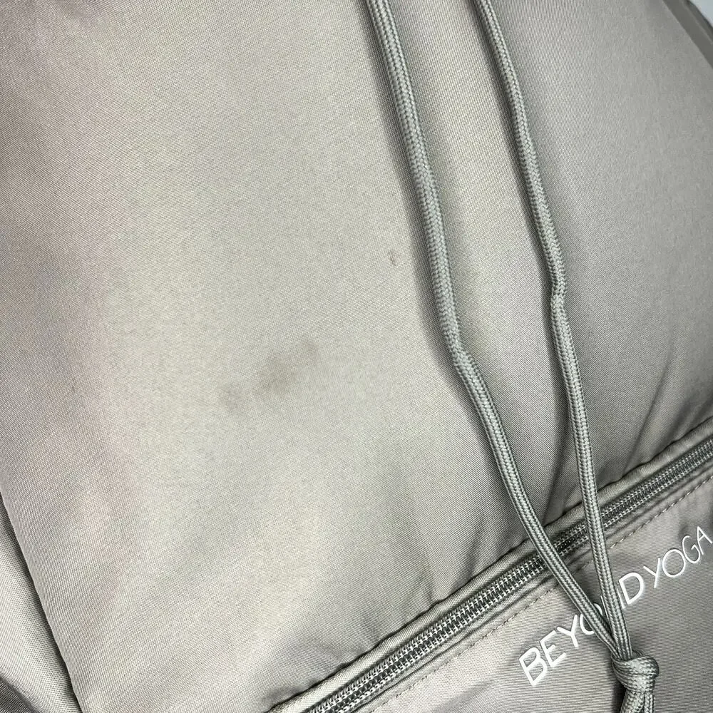 Beyond Yoga Convertible Gym Bag Backpack Tote Tan Canvas Travel Weekend